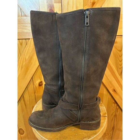 LL BEAN Tall Rustic Riding Boot Nubuck Leather Women's  6.5M - Picture 4 of 8